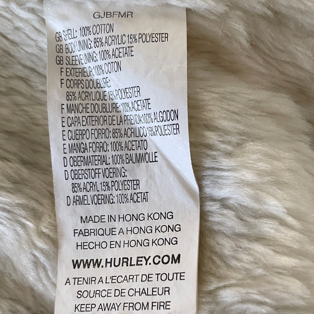 Hurley International Women's Black Peacoat XL - Picture 7 of 7